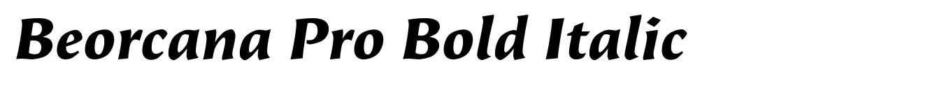 Beorcana Pro Bold Italic image